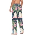 thumbnail image 3 of FORMRS Mens Pajama Pants with Pockets Soft Cotton Sleepwear Lounge Bottoms, Sizes S-2XL, Green Floral, 3 of 7