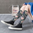 thumbnail image 3 of Lsque Vintage Floral Printed Crew Socks Men's Women's LightWeight Thin Casual Calf Socks ,Knee High Socks,Cotton Socks, 3 of 9