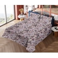 thumbnail image 4 of Ambesonne Floral Fitted & Flat Sheet with Shams 4 Pcs Set, Iris Flowers Watercolor Art, Queen, Eggplant Dried Rose, 4 of 5