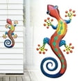 thumbnail image 2 of Wall Crawling Gecko Decor,Wall Climbing Gecko,Large Plastic Gecko Wall Decor,Outdoor Lizard Wall Art Upgrade Handmade Hanging Sculpture Decoration For Indoor Outdoor Home Garden Yard Fence Patio(C), 2 of 9