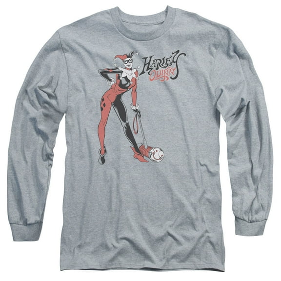 DC Comics Harley Hammer-Long Sleeve Adult 18/1 Athletic Heather