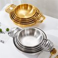 thumbnail image 4 of Stainless Steel Double Handle Paella Pot Saucepan Flat Bottom Cooking Pan, 4 of 9