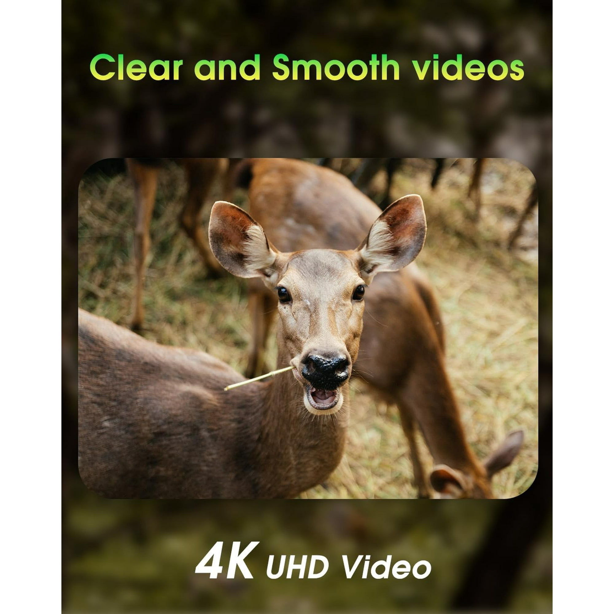 KJK Trail Camera,WiFi Trail Cam 4K 64MP Game Camera 64GB Memory Card 8 Batteries with Night Vision, IP67 Waterproof, 0.05s Trigger Speed and 130°Wide-Angle 45pcs Infrared LEDs for Wildlife Monitoring