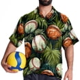 thumbnail image 4 of Baseball Men's Short Sleeve Casual Printed Button Down Beach Shirts, 4 of 6