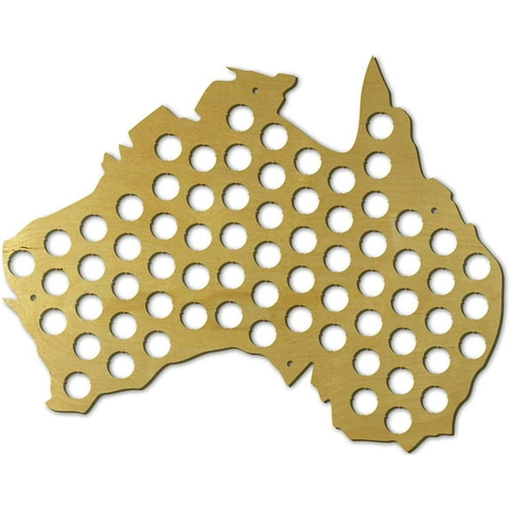 Torched Africa Beer Cap Holder Wall Mount Display Decor Brown Count 1