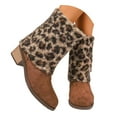 thumbnail image 3 of Women's Boots Autumn/Winter Warm Leopard Print Boots with Thickened Leg Covers for Cozy Comfort and Style, 3 of 9