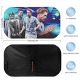 thumbnail image 2 of Kevin De Bruyne-theme Car Sun Umbrella Windshield Sun Shade | Foldable Front Window Sunshade | UV Protection Heat Insulation 133x73cm, 2 of 6