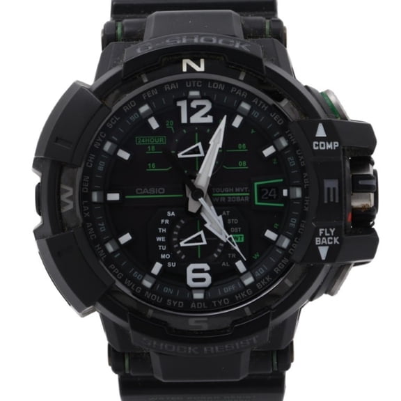 Pre-Owned CASIO G-SHOCK MASTER OF G - AIR GRAVITYMASTER GW-A1100-1A3JF Black Resin Men's Analog...