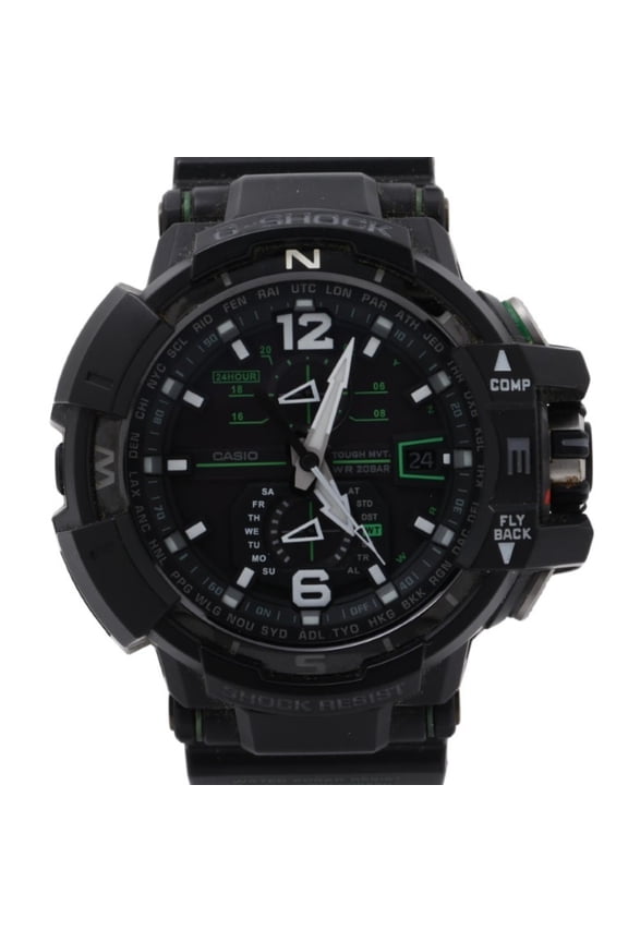 Pre-Owned CASIO G-SHOCK MASTER OF G - AIR GRAVITYMASTER GW-A1100-1A3JF Black Resin Men's Analog...