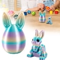thumbnail image 2 of THHEIC 3D Printed Easter Eggs with Bunny Inside, 3.2in Bunny Egg Easter Basket Stuffers Gifts for Kid & Adults, 3D Printing Animals Toys for Home Executive Desk Decor, 2 of 6