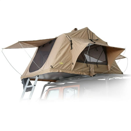 Smittybilt 2783 Overlander Roof Top Camping Folded Tent with Ladder, Coyote (The Best Roof Top Tent)