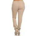 thumbnail image 3 of Women's Plus Size Casual Pull-On Button Zip Basic Pockets Solid Jegging Pants, 3 of 4