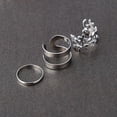 thumbnail image 3 of Anillos del Nudillo Zulema Mujer Conjunto de 3 Piezas Plata, 3 of 3