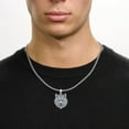 thumbnail image 2 of DVEATR Wolf Necklace 925 Sterling Silver Cool Viking Wolf Head Pendant Necklaces Jewelry for Men, w/Stainless Steel Chain 22'' + 2'', 2 of 6