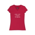 thumbnail image 2 of Create Your World Women's Jersey Short Sleeve V-Neck Tee, 2 of 7