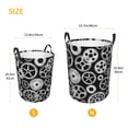 thumbnail image 3 of Fotbe Metallic Gears Cesto de Ropa con Asas, Cesto Impermeable de Gran Capacidad, Bolsa de Lavado para Dormitorio, Cesto de Ropa con Ruedas y Asas-Small, 3 of 6