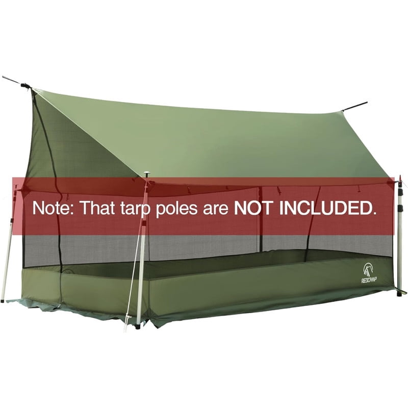 REDCAMP Screen House, Pop Up Tent Portable Mesh Shelter with Full Walls, Waterproof Outdoor Canopy for 4-6 People Tents for Camping, Hiking, Bushcraft, Backpacking, Hunting