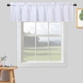 thumbnail image 3 of Waffle Weave Waterproof Valance Curtain – White, Textured, Washable Short Café Panel for Kitchen or Bathroom Windows – Rod Pocket Design – Modern Home Décor – Size 60"x15", USA Specification, 3 of 7
