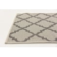 thumbnail image 5 of Unique Loom Raised Trellis Indoor/Outdoor Trellis Rug Gray/Silver 2' x 6' 1" Runner Geometric Traditional Perfect For Patio Deck Garage Entryway, 5 of 5