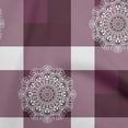 thumbnail image 1 of oneOone Viscose Jersey Purple Fabric Asian Block With Check Craft Projects Decor Fabric Printed By The Yard 60 Inch Wide, 1 of 4