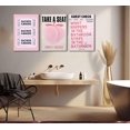 thumbnail image 4 of Funny Pink Trendy Bathroom Canvas Wall art Retro Funky Humor Preppy Girls Toilet Painting Picture Wall Decor Poster Print Artwork Washroom Restroom Lavatory Home Decoration（Only canvas）, 4 of 6