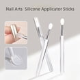 thumbnail image 2 of Soft Silicone Applicator Sticks Nail Powder Applying Manicure Brush Tools Washable Nail Art Silicone Pen For Uv Gel Polish purple3, 2 of 6