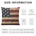 thumbnail image 5 of PHYHOO Vintage American Flag Pillow Covers Decorations USA Flag Patriotic Throw Pillow Covers Linen Farmhouse Pillow Cases Cushion Covers Square White, 5 of 5