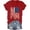 Red, variant on Womens Tees Basic Casual Usa 250Th Independence Day Printed Soft Cozy Plus Size Crew Neck Short Sleeve Summer Outdoor Activities Pullover Tops