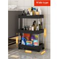 thumbnail image 1 of 3/4 Tier Rolling Utility Cart Store Shelf Movable Gap Store Rack Kitchen Bathroom Slim Slide Organizer Shelf Livingroom Rack, 1 of 6