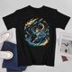thumbnail image 3 of A young man riding the wind and waves T-shirt Mysterious pattern Mythological T-Shirt Unisex tees, 3 of 5