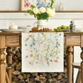 thumbnail image 2 of Wildflowers Bloom Flowers Spring Table Runner, Seasonal Summer Floral Kitchen Dining Table Decoration for Home Party Decor 13x72 Inch, 2 of 7