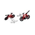 thumbnail image 4 of Gemelos para Hombres de Francés Múltiple, Gemelos de Latón, Favor de , Joyería de Moda para Rojo negro Fernando Mancuernas de la motocicleta de la novedad, 4 of 5