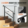 thumbnail image 3 of VEVOR 2-3 Step Handrails for Outdoor Steps for Seniors Porch Deck Post, 3 of 9