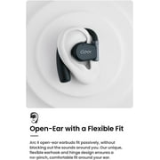 Cleer ARC II Open-Ear True Wireless Bluetooth Headphones, IPX5 Waterproof, 35-Hour Playtime, Light Grey