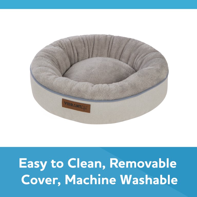 Vibrant Life Round Dreamer Mattress Edition Dog Bed, Small, 22