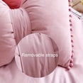 thumbnail image 4 of 1 funda de almohada de gamuza sintética con lazo peludo para dormitorio, sofá y sala de estar., 4 of 6