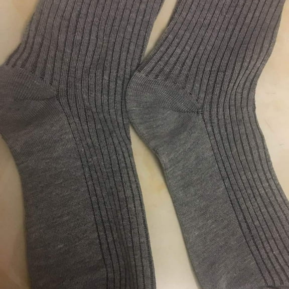 Women Girls Winter Wool Thigh High Socks Thickened Warm Stockings Over the Knee Socks (Dark Grey)