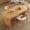 Natural Walnut, variant on S-HOME Extendable Dining Table 55.12-70.87 Inches Suitable for Dining Rooms and Living Spaces