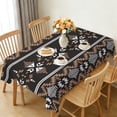 thumbnail image 6 of Rectangle Table Cloth, Waterproof Heavy Duty Vinyl Tablecloths, Wipeable Washable Table Cover Floral Rustic Seasonal Table Cover for Party Picnic Dinner Decor (Boho, 60" X 102"), 6 of 7