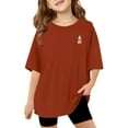 thumbnail image 6 of Girls Tshirts Graphic Casual Loose Fit Short Sleeve With Print Blend Kids Youth Cute Tops, 6 of 8