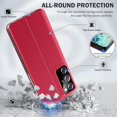 thumbnail image 3 of for Samsung Galaxy S20+ 5G Case View Clear Smart Window Leather for Samsung S20+ Case Slim Mirror Hard PC Kickstand Luxury Flip Shockproof Galaxy S20 Plus Cover (Red), 3 of 14