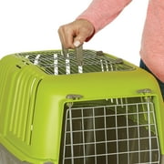MidWest Homes for Pets 24 inch Two Door (Front and Top) Door Spree Travel Pet Carrier for Doga and Cats with Steel Door, Green