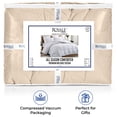 thumbnail image 6 of ROYALE Queen Comforter - All Season Down Alternative Bedding Comforters - Lightweight Quilted Comforter with Corner Tabs- Luxury Hotel Comforters- Box Stitched Duvet Insert (Queen, Chocolate & Sand), 6 of 9