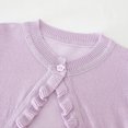 thumbnail image 5 of Chbgutlmr Baby Clothes Girls Long Sleeve Cardigan Kids Button Closure Ruffle Dress Cover up Cropped Tops, 5 of 7