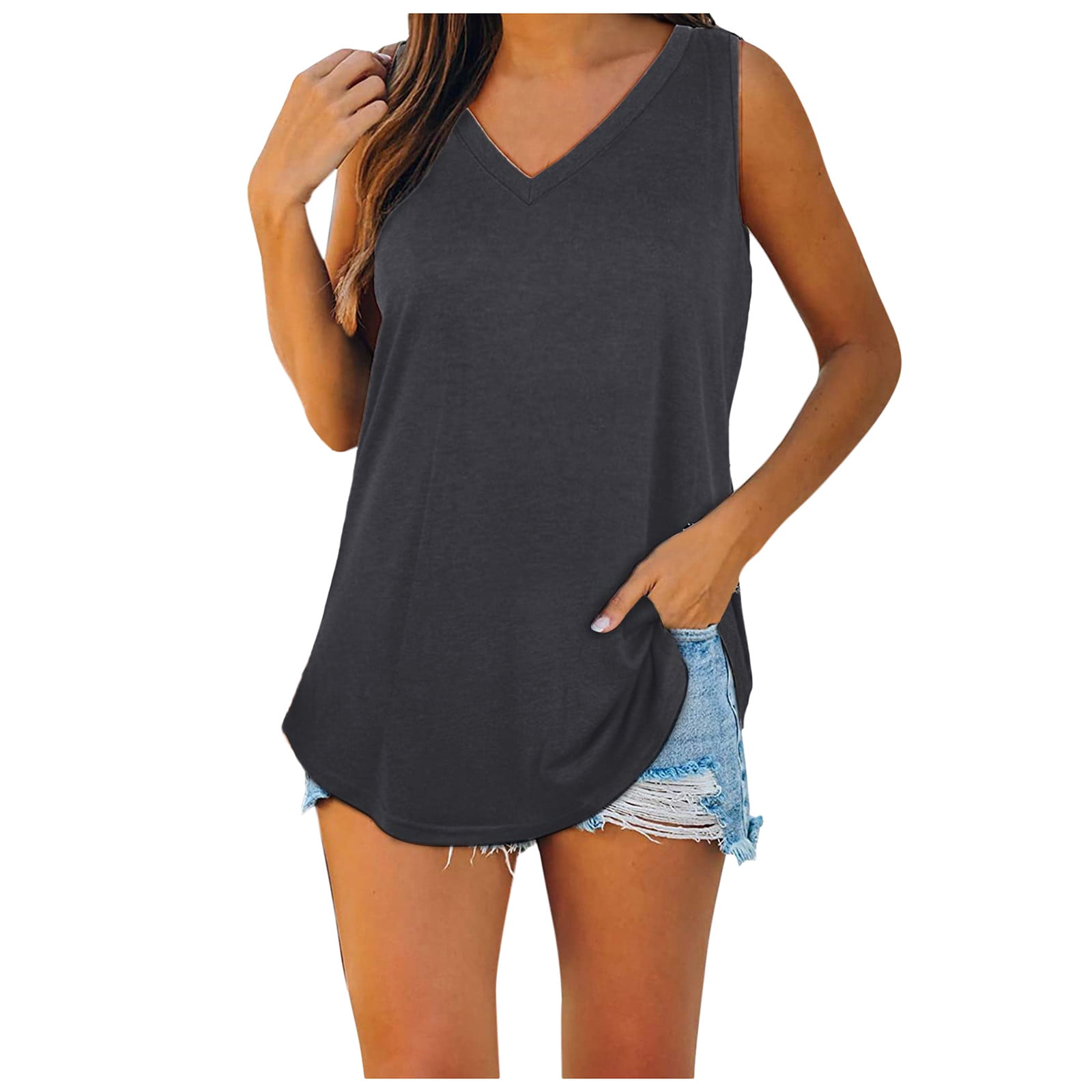 Alueeu womens summer tops for women 2022 Womens tops time and tru tops