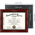 thumbnail image 3 of GraduationMall Certificate Documents Diploma Frame Cherry Solid Wood with Intricate Black Rope Detail 8.5 x 11, 3 of 7
