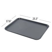 Idotry 4-Pack Plastic Large Tray, Boot Trays, 25.19 X 17.51, Gray