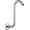 Chrome, variant on Shower Head Extension Arm 10 Inch, S Shaped Shower Arm with Flange High Rise Goose Neck Shower Arm Extension Chrome Finish