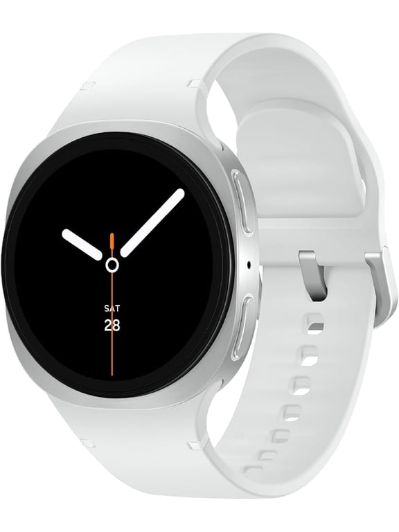 Restored Samsung SM-L320NZSCXAA Galaxy Watch 8 40mm Silver Smartwatch w/Two Chargers