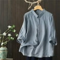 thumbnail image 2 of Jxximdong Button-up Shirts for Women Linen Shirts For Women 2025 Cotton Summer Retro Embroidered Boho Tops Casual Trendy Vacation Blouse Spring Tops, 2 of 4